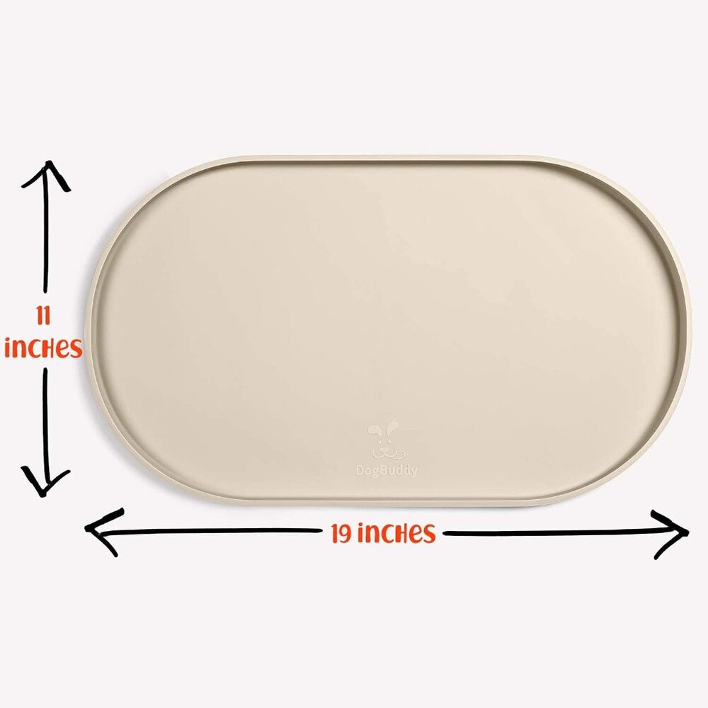 Dog Food Mat - Waterproof Dog Bowl Mat, Silicone Pet Mat for Food and Water Bowl - Picture 9 of 9